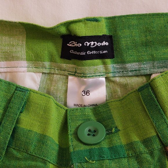 DIO MODA AUTHENTIC COLLECTION MEN'S CASUAL DRESS PLAID SHORTS - SIZE 36 - Picture 6 of 6